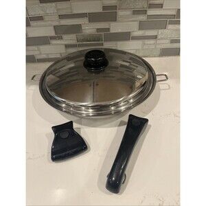 Saladmaster 316Ti Stovetop 12 in Skillet Pan, Lid & 2 Handles